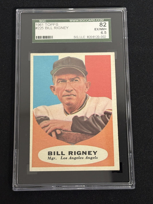 1961 Topps #225 Bill Rigney Angels SGC 6.5 EX/NM 002