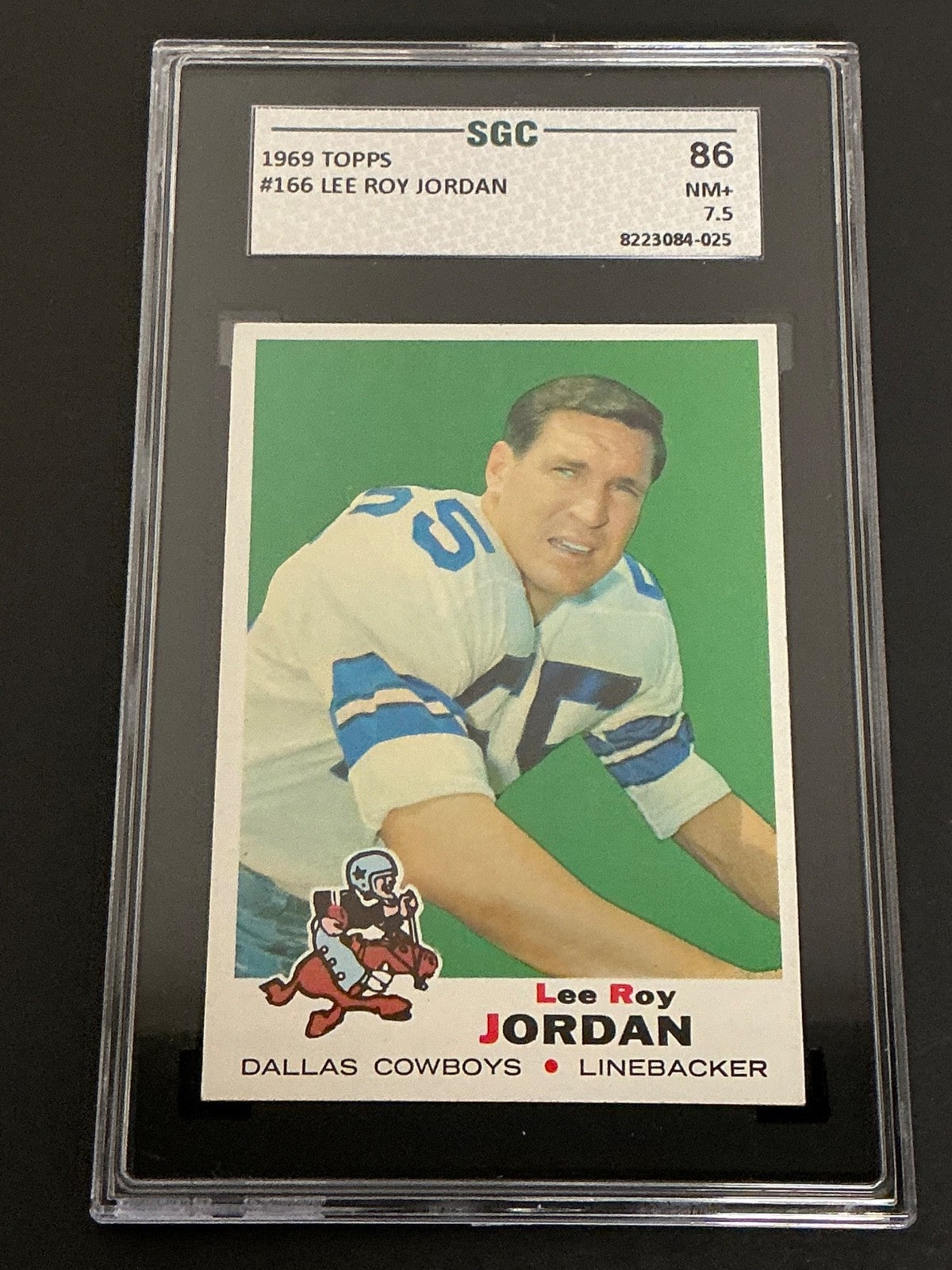 1969 Topps #166 Lee Roy Jordan SGC 7.5 NM+ 025 