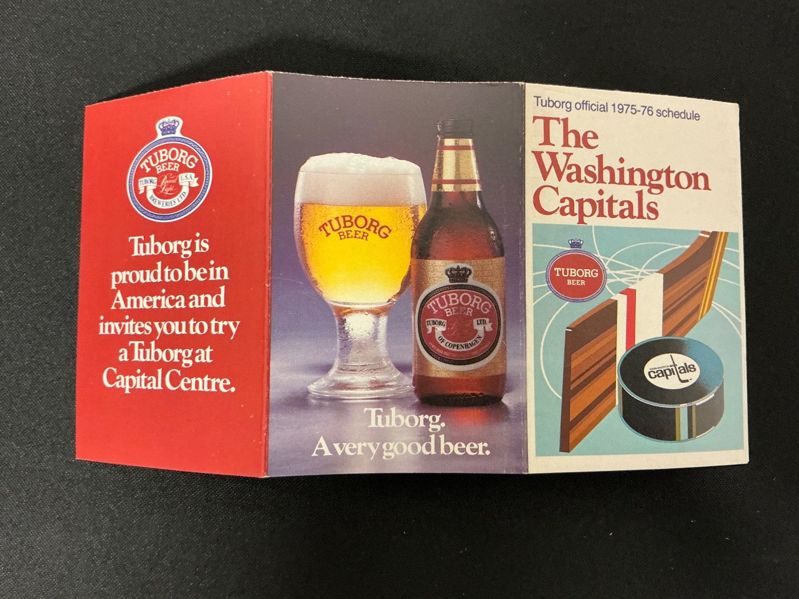 1975-1976 Washington Capitals NHL Pocket Schedule 