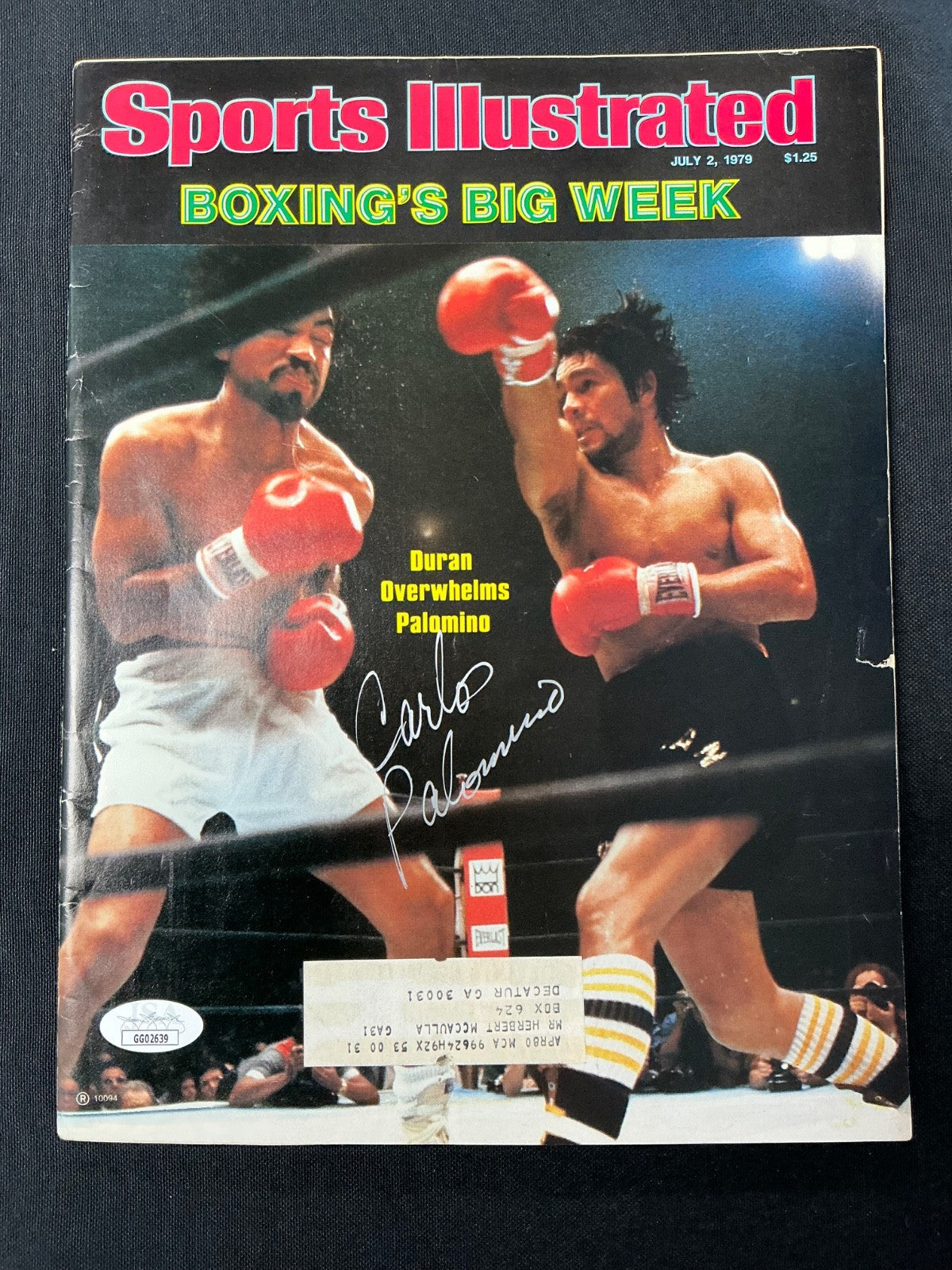 Carlos Palomino Signed Auto 1979 Sports Illustrated Magazine JSA COA 639