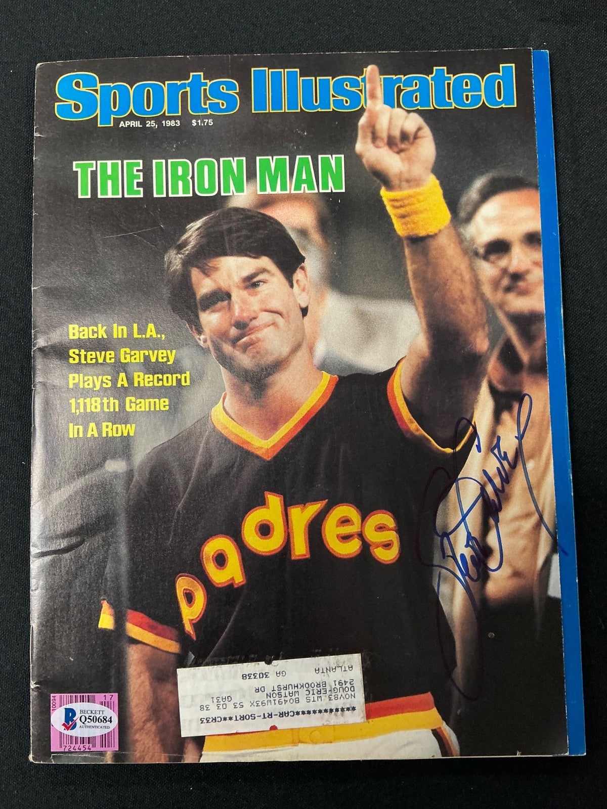 Steve Garvey Padres Signed Auto 1983 Sports Illustrated Magazine BAS COA 684