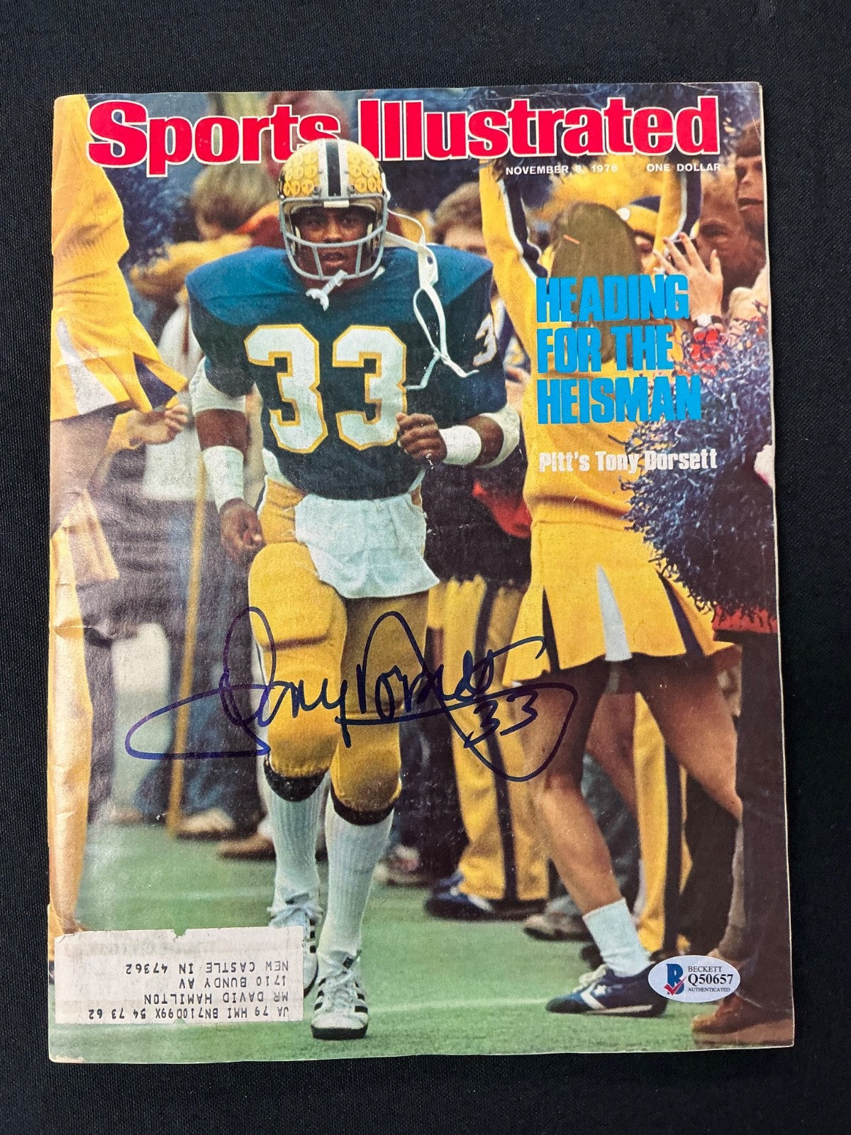 Tony Dorsett Pittsburgh Signed Auto 1976 Sports Illustrated Magazine BAS COA 657