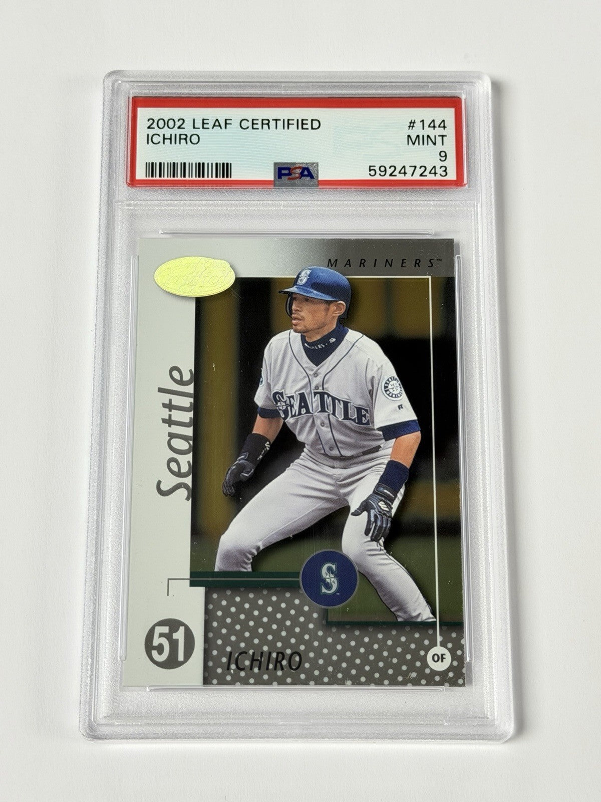 2002 LEAF CERTIFIED #144 ICHIRO PSA 9 MINT 243