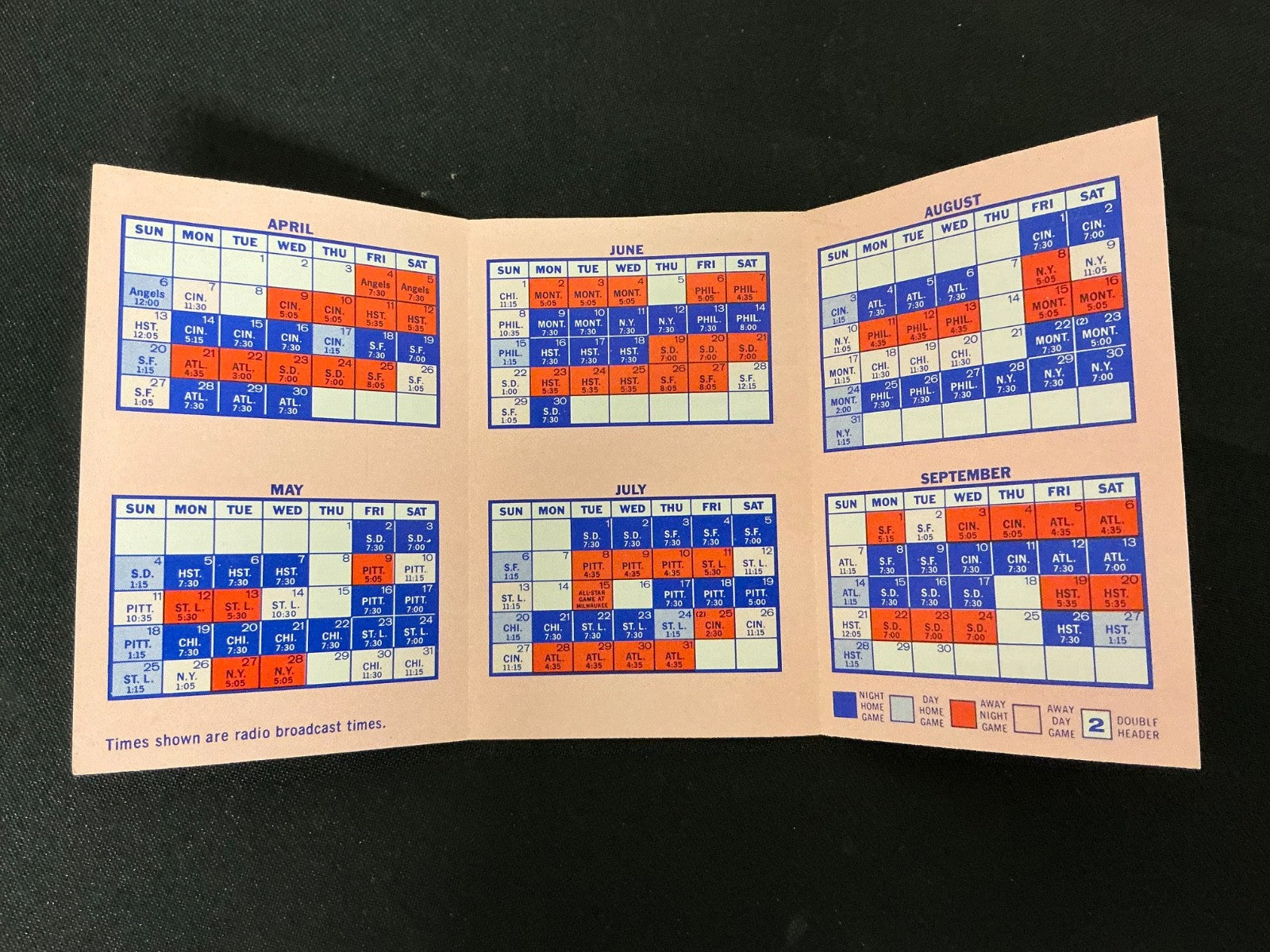 1975 Los Angeles Dodgers Baseball Pocket Schedule 
