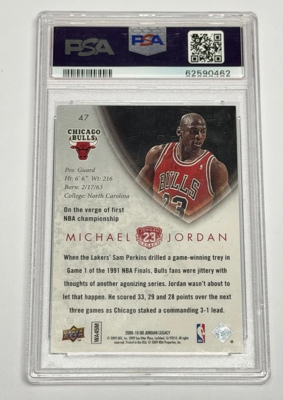 2009-10 Upper Deck Jordan Legacy Michael Jordan Bulls #47 PSA 9 MINT 462
