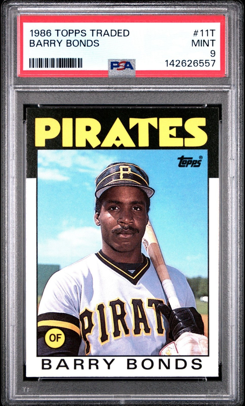1986 Topps Traded #11T Barry Bonds Pirates RC Rookie PSA 9 MINT 557