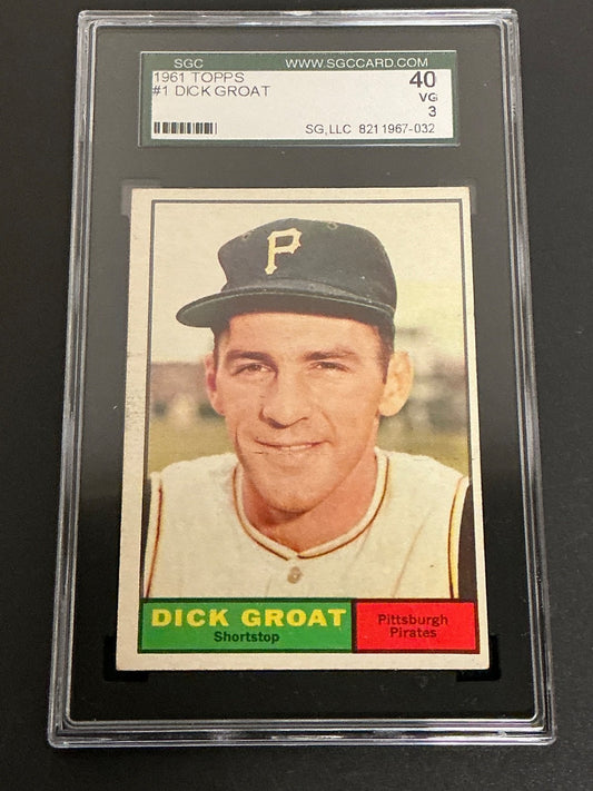 1961 Topps #1 Dick Groat Pirates SGC 3 VG 032