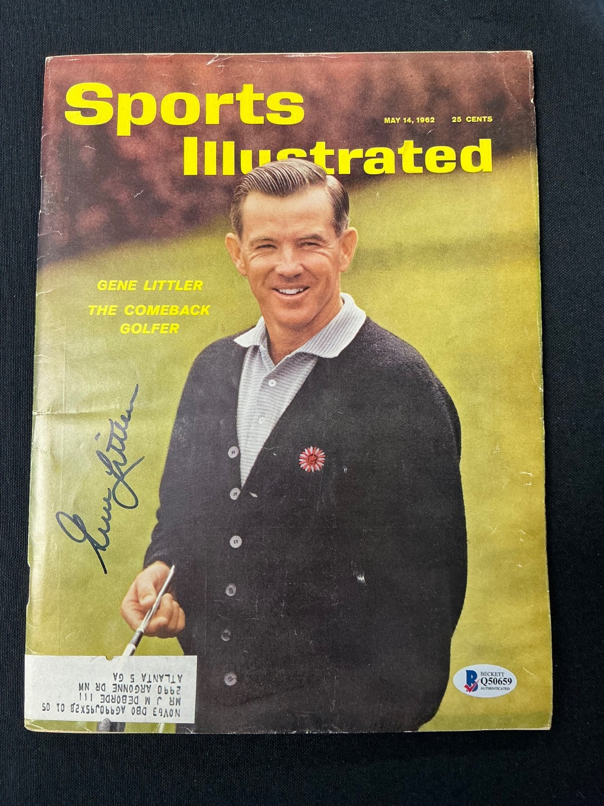 Gene Littler Signed Auto 1962 Sports Illustrated Magazine BAS COA 659 