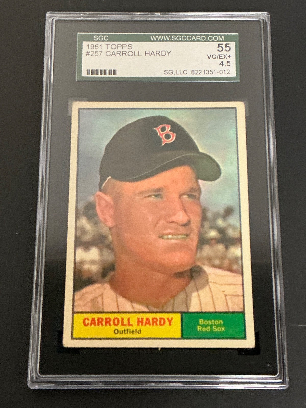 1961 Topps #257 Carroll Hardy Red Sox SGC 4.5 VG/EX+ 012