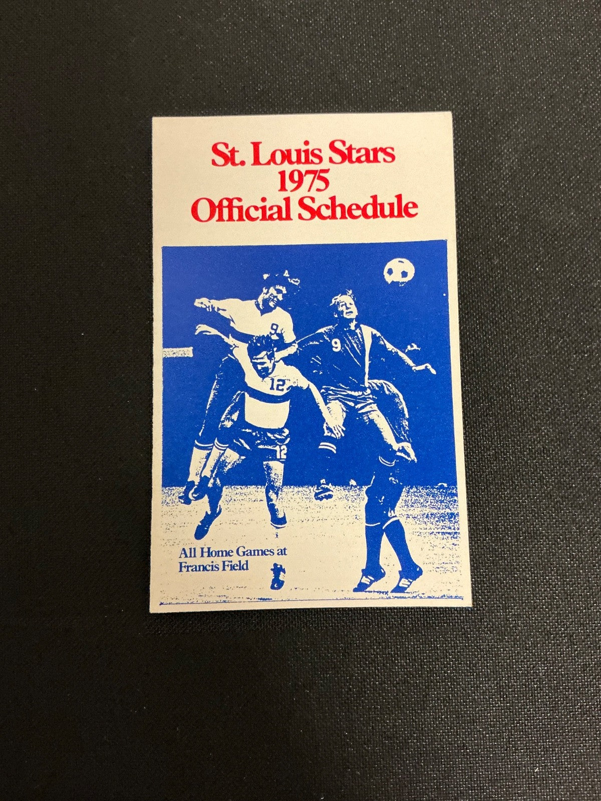 1975 St. Louis Stars Soccer Pocket Schedule
