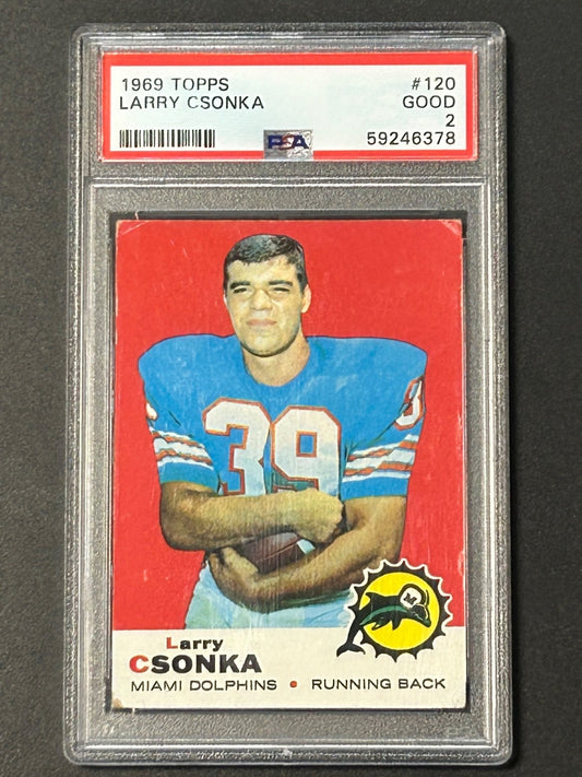 1969 Topps #120 Larry Csonka PSA 2 GOOD 378