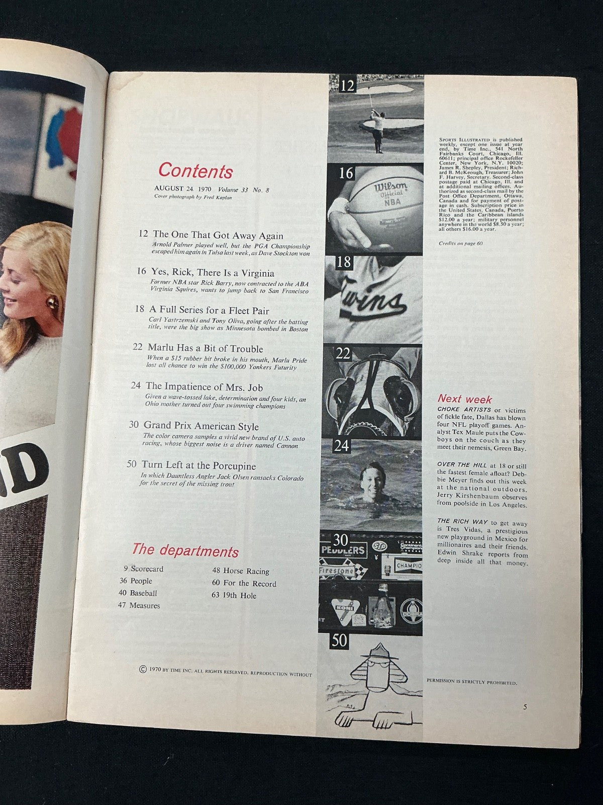 Rick Barry Signed Auto 1970 Sports Illustrated Magazine BAS COA 664