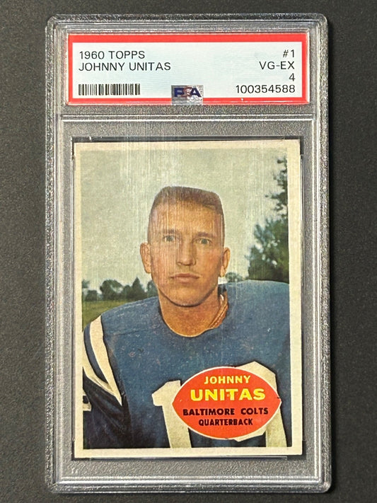1960 Topps #1 Johnny Unitas PSA 4 VG 588 