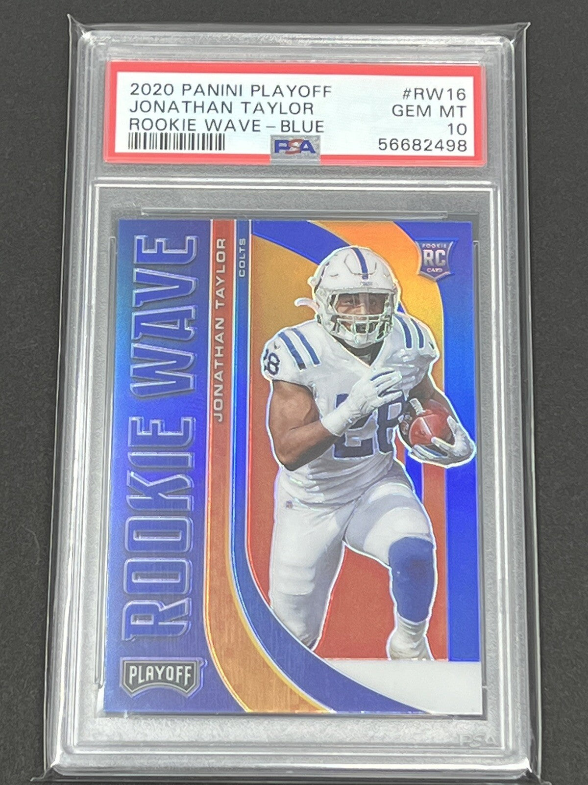 2020 Panini Playoff #RW16 Jonathan Taylor Rookiw Wave BLUE Colts PSA 10 GEM MINT
