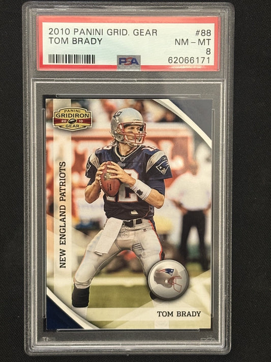 2010 Panini Gridiron Gear #88 Tom Brady PSA 8 NM-MT 171
