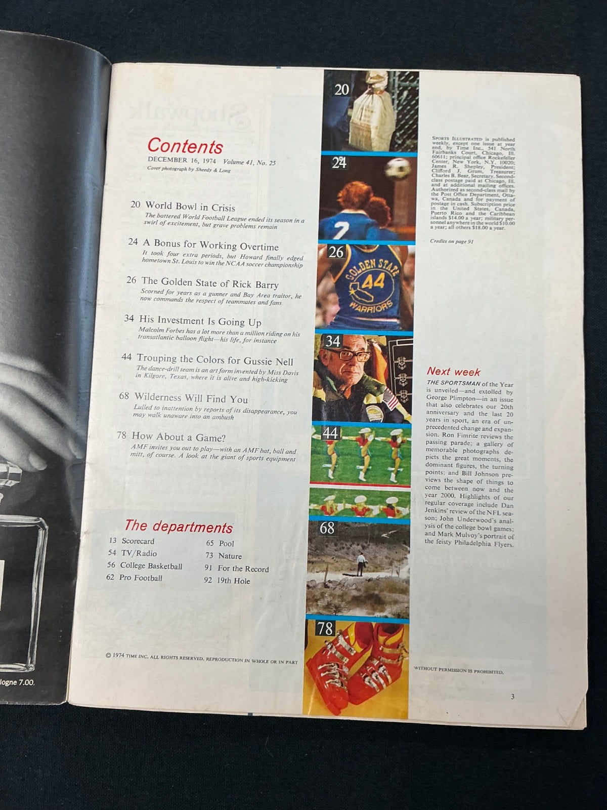 Rick Barry Signed Auto 1974 Sports Illustrated Magazine BAS COA 648