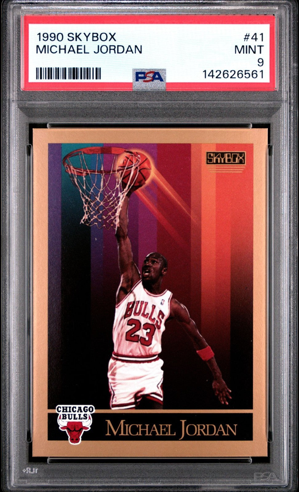 1990 Skybox #41 Michale Jordan Chicago Bulls PSA 9 MT 561