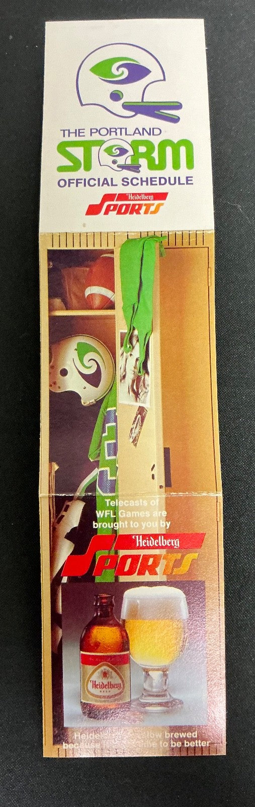 1974 Portland Storm Football WFL Pocket Schedule 