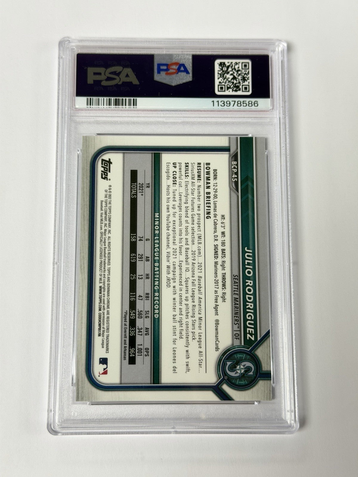 2023 TOPPS #2T88C-48 FRANCISCO ALVAREZ SGC 9.5 MT+ CHROME 88’ TOPPS DESIGN 813