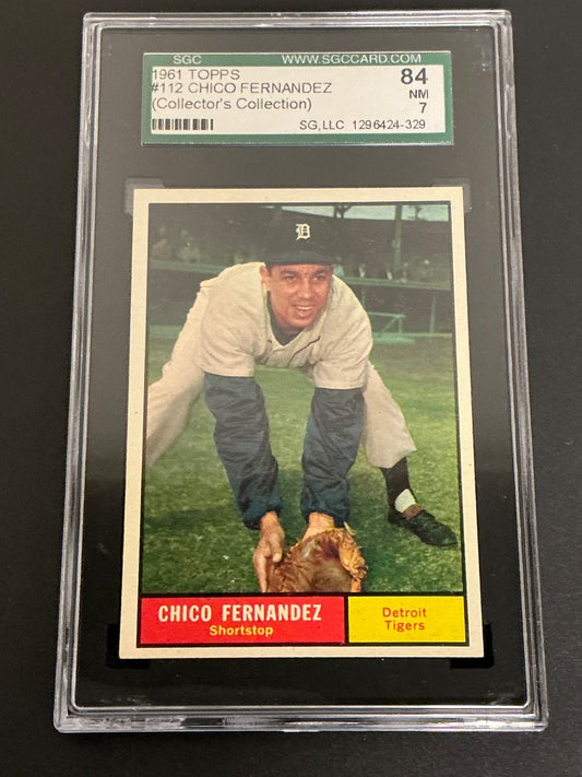 1961 Topps #112 Chico Fernandez (Collector's Collection) Tigers SGC 7 NM 329