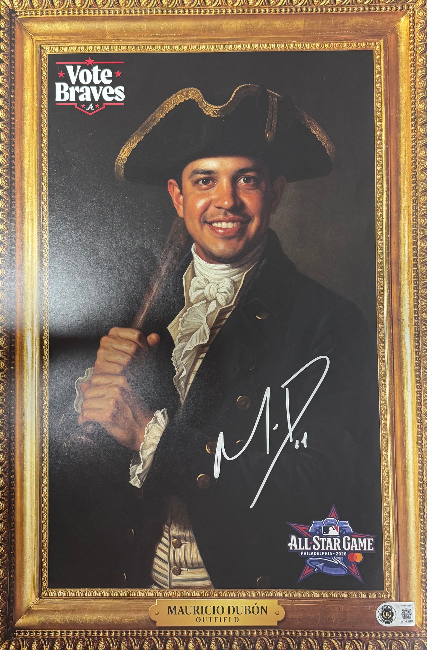 Mauricio Dubon Founding Fathers Autographed Poster