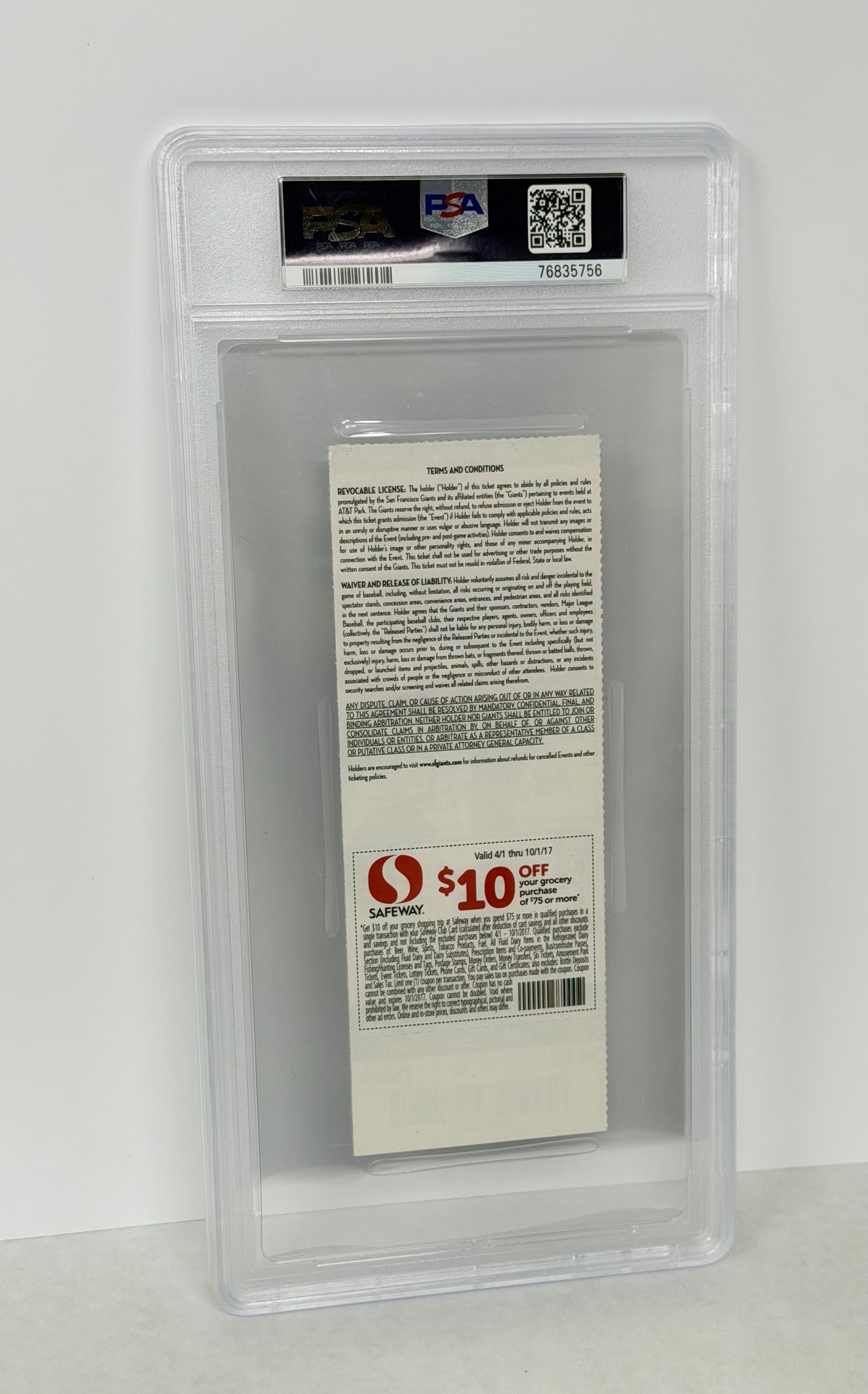 2017 Cardinals vs Giants Autographed PSA 10 Sandy Alcantara MLB Debut 756