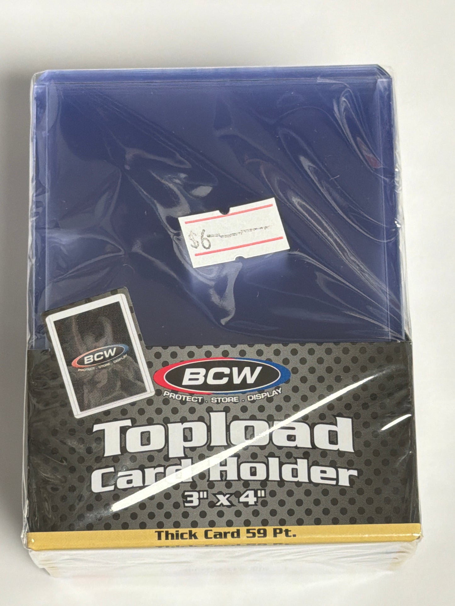BCW Topload Card Holder 3”x4” - 25 Count - Thick Card 59 Pt.