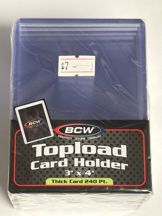 BCW Topload Card Holder 3”x4” - 10 Count - Thick Card 270 Pt.