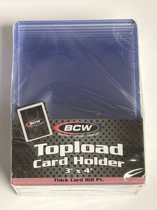 BCW Topload Card Holder 3”x4” - 10 Count - Thick Card 168 Pt.